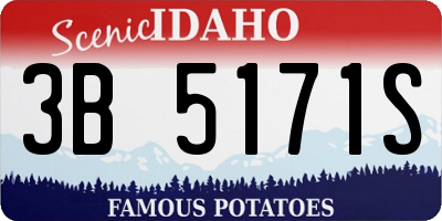 ID license plate 3B5171S
