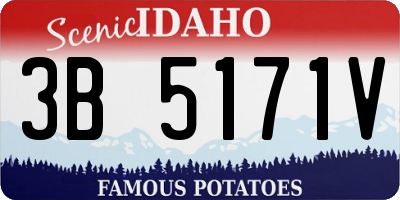 ID license plate 3B5171V