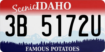 ID license plate 3B5172U