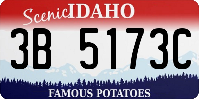 ID license plate 3B5173C