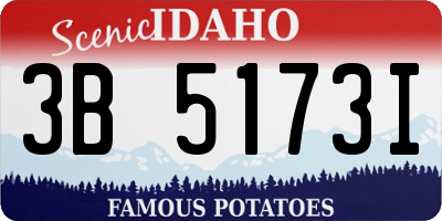 ID license plate 3B5173I
