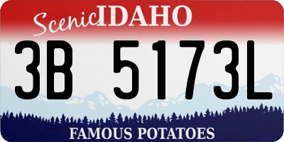 ID license plate 3B5173L