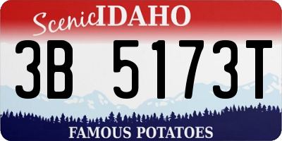 ID license plate 3B5173T