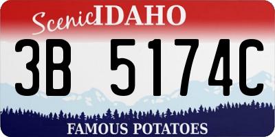 ID license plate 3B5174C