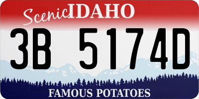 ID license plate 3B5174D