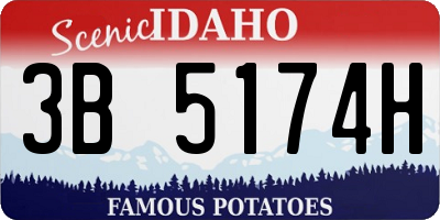 ID license plate 3B5174H