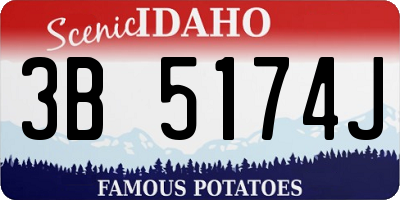 ID license plate 3B5174J