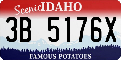 ID license plate 3B5176X