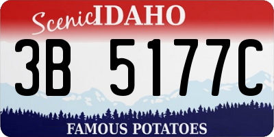 ID license plate 3B5177C