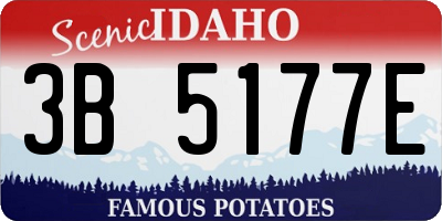 ID license plate 3B5177E