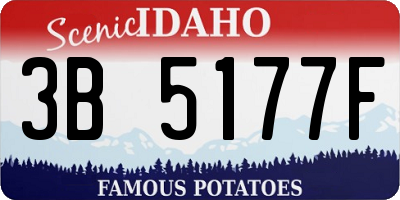 ID license plate 3B5177F