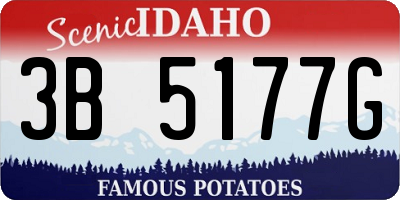 ID license plate 3B5177G