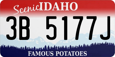 ID license plate 3B5177J