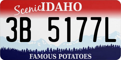 ID license plate 3B5177L