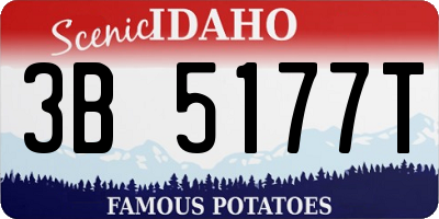 ID license plate 3B5177T