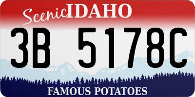 ID license plate 3B5178C