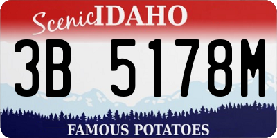 ID license plate 3B5178M