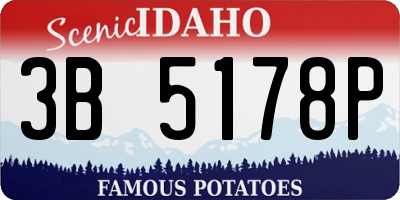 ID license plate 3B5178P