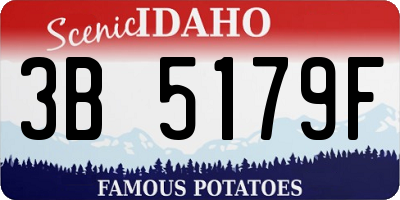 ID license plate 3B5179F