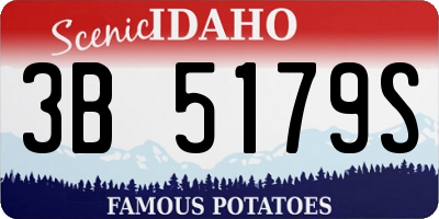 ID license plate 3B5179S