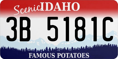 ID license plate 3B5181C