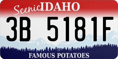 ID license plate 3B5181F