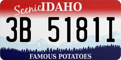 ID license plate 3B5181I