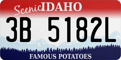 ID license plate 3B5182L