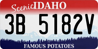 ID license plate 3B5182V
