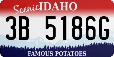 ID license plate 3B5186G
