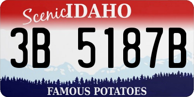 ID license plate 3B5187B