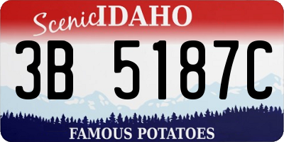 ID license plate 3B5187C