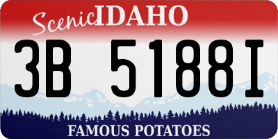 ID license plate 3B5188I