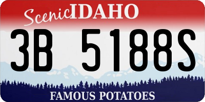 ID license plate 3B5188S
