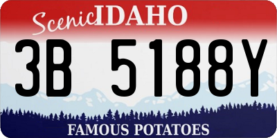 ID license plate 3B5188Y