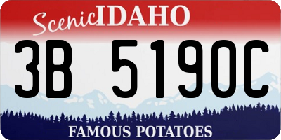 ID license plate 3B5190C