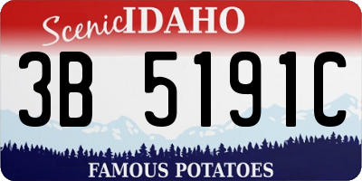 ID license plate 3B5191C