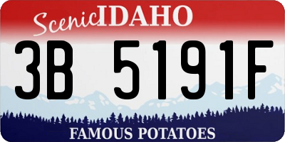 ID license plate 3B5191F