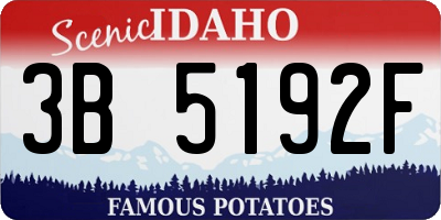 ID license plate 3B5192F