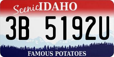 ID license plate 3B5192U