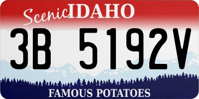 ID license plate 3B5192V