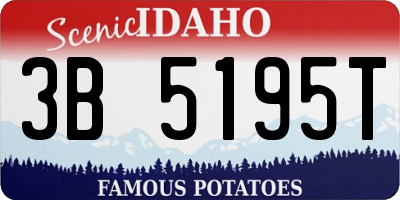ID license plate 3B5195T