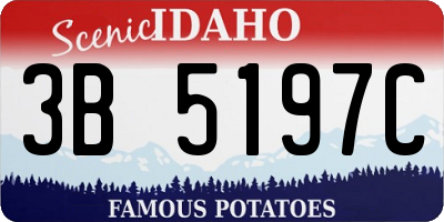 ID license plate 3B5197C