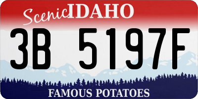 ID license plate 3B5197F