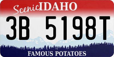 ID license plate 3B5198T