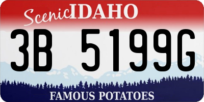 ID license plate 3B5199G