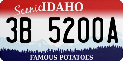 ID license plate 3B5200A