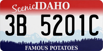 ID license plate 3B5201C