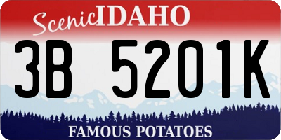 ID license plate 3B5201K