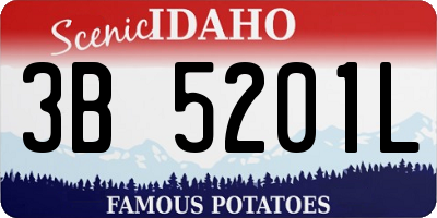 ID license plate 3B5201L